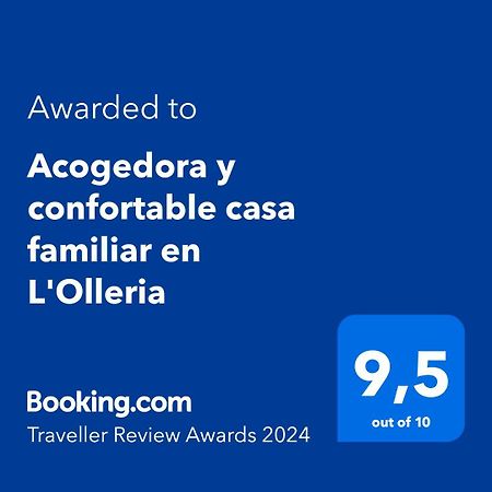 Acogedora Y Confortable Casa Familiar En L'Ollería Exterior foto